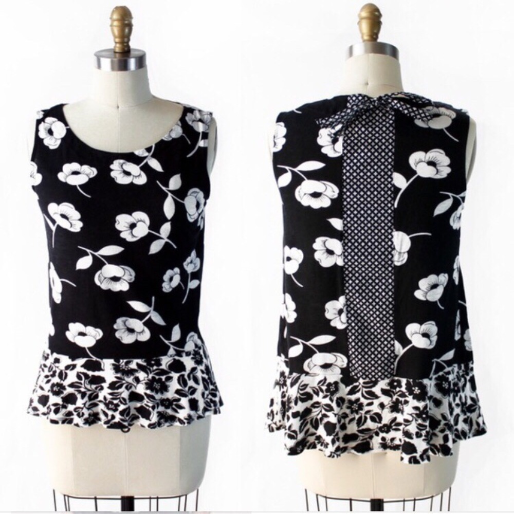 Anthropologie Cultivars Peplum Tank by Postmark - MEDIUM
